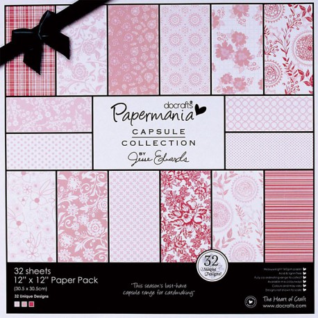 Parkstone Pink Набор бумаги 30x30 для скрапбукинга, кардмейкинга Docrafts