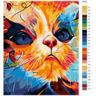 Раскладка Кошка Раскраска картина по номерам на холсте A180