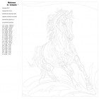 Схема Радужный конь Раскраска картина по номерам на холсте PA11