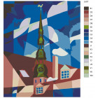 Раскладка Городской шпиль Раскраска картина по номерам на холсте LV07