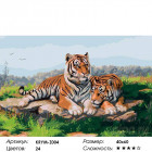 Пара тигров Раскраска картина по номерам на холсте