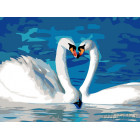  Пара лебедей Раскраска картина по номерам на холсте KRYM-AN10