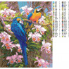Схема Попугаи в цветах Алмазная вышивка мозаика DI-W355