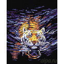 Плывущий тигр Алмазная вышивка мозаика