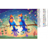 Схема Счастливые птички Алмазная вышивка мозаика DI-RA049