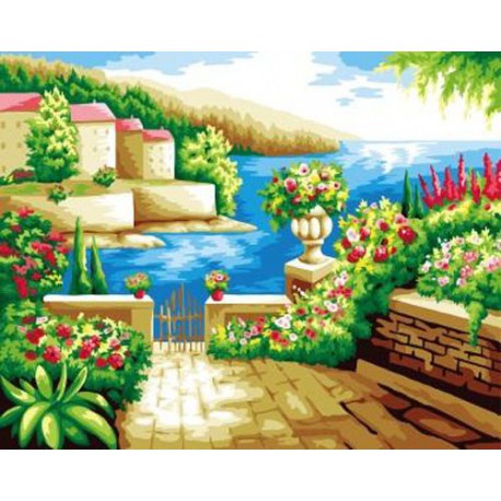 Райский уголок Раскраска по номерам акриловыми красками на холсте Iteso