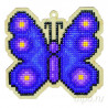  Бабочка Неон Алмазная мозаика подвеска Гранни Wood W0117