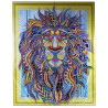 Раскладка Яркий задумчивый лев Алмазная вышивка мозаика 5D 5DZX023