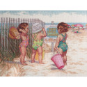Дети на пляже Набор для вышивания Dimensions