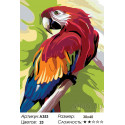 Говорящий попугай Раскраска по номерам на холсте Живопись по номерам