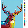 Схема Радужный олень Раскраска по номерам на холсте Живопись по номерам A362