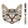 Схема Геометрический кот Раскраска по номерам на холсте Живопись по номерам A368