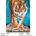 Тигр на камнях Раскраска по номерам на холсте Живопись по номерам