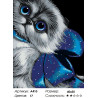 Количество цветов и сложность Кошка с голубым бантом Раскраска по номерам на холсте Живопись по номерам A410