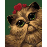  Кошка в сердцах Раскраска по номерам на холсте Живопись по номерам A411