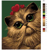 Схема Кошка в сердцах Раскраска по номерам на холсте Живопись по номерам A411