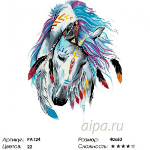 Красочная лошадь Раскраска по номерам на холсте Живопись по номерам PA124