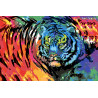  Тигр в радужном сиянии Раскраска по номерам на холсте Живопись по номерам Z185