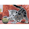  Котенок с клубком Раскраска по номерам на холсте Живопись по номерам D012