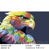 Количество цветов и сложность Радужный профиль орла Раскраска по номерам на холсте Живопись по номерам D03