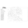 Сложность Радужный профиль орла Раскраска по номерам на холсте Живопись по номерам D03