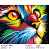 Количество цветов и сложность Радужная мордочка кота Раскраска по номерам на холсте Живопись по номерам PA02