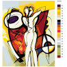 Схема Пара влюбленных Раскраска по номерам на холсте Живопись по номерам ARTH-AH104