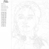 Раскладка Девушка с белыми локонами Раскраска по номерам на холсте Живопись по номерам ARTH-AH115