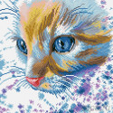 Акварельный кот Алмазная мозаика вышивка Паутинка