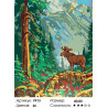 Количество цветов и сложность Лось в лесу Раскраска по номерам на холсте Живопись по номерам PP13