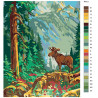 Схема Лось в лесу Раскраска по номерам на холсте Живопись по номерам PP13