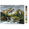 Схема Альпийские склоны Раскраска по номерам на холсте Живопись по номерам PP14