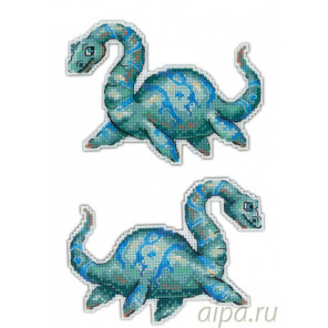  Плезиозавр. Динозавры Набор для вышивания МП Студия Р-301