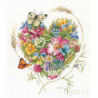  A heart of flowers Набор для вышивания LanArte PN-0169960
