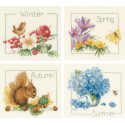  4 Seasons set of 4 Набор для вышивания LanArte PN-0173621