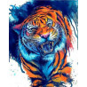  Красочный разъяренный тигр Раскраска картина по номерам на холсте Q4143