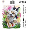 Характеристики Как кошка с собакой Раскраска картина по номерам на холсте Q4065