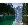  Гладь альпийского озера Раскраска картина по номерам на холсте ZX 21284