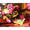  Розы и балалайка Алмазная мозаика на подрамнике Painting Diamond GF1683