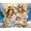 Девочки-ангелы Алмазная картина-раскраска