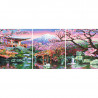  Цветущая вишня Триптих Раскраска картина по номерам на холсте PX5227