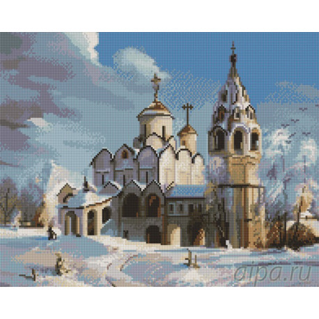  Зимняя церковь Алмазная мозаика вышивка Painting Diamond GF2325