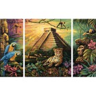 Пирамида народа Майя Триптих Раскраска по номерам акриловыми красками Schipper (Германия)