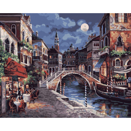 Вечерняя венеция Раскраска картина по номерам на холсте G350
