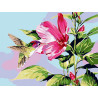  Колибри в цветах Раскраска картина по номерам на холсте EX5867