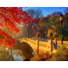  Осенний парк Раскраска картина по номерам на холсте Molly KH0230