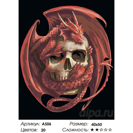 Количество цветов и сложность Власть дракона Раскраска по номерам на холсте Живопись по номерам AS06