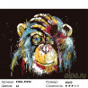 Количество цветов и сложность Портрет радужной шимпанзе Раскраска по номерам на холсте Живопись по номерам KTMK-59990