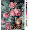 Раскладка Крошечный котенок Раскраска по номерам на холсте Живопись по номерам KTMK-40457