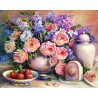  Розовый натюрморт Алмазная вышивка мозаика АЖ-1374